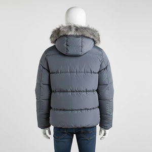 Chaqueta de Invierno para Hombre 2026, Personalizada, con Capucha de Piel Sintética, Bordado, Impermeable, Ecológica, Cálida, Acolchada, con Cierre, Chaqueta para el Frío - Product Image 3