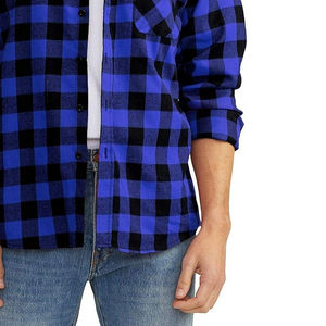 Camisa de Vestir de Franela 100% Algodón para Hombre, Transpirable, Ecológica, Cuello Clásico, Manga Larga, Estilo Urbano, Venta al Por Mayor Personalizada - Product Image 4
