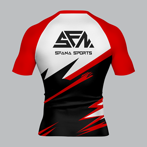 Mens Custom MMA BJJ Anti-UV Rash Guard Shorts Two-Piece <b>Compression</b> Set Quick Dry Breathable Stretch Training Suit Durable - Product Image 3