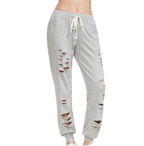 Pantalons de survêtement décontractés pour hommes en gros, 100% coton respirant, délavés, jambes larges, jogger uni - Product Image 1