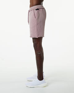 Pantalones cortos de correr para hombre atléticos con cordón lavado con ácido y logotipo personalizado - Product Image 3