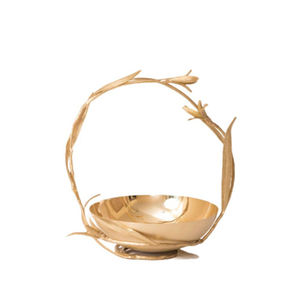 Cuenco redondo de metal para comida en acero inoxidable con diseño de hojas perfecto para la presentación de chocolate en hoteles y suministros de cocina para comedor - Product Image 6