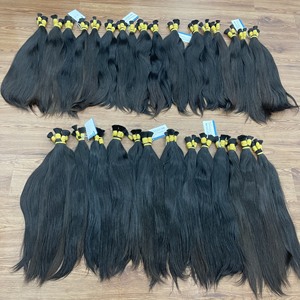 Ventre d'extensions de cheveux pour bébés en vrac Cheveux humains vietnamiens un donneur Super soyeux Super Smoothy Grand stock Prêt à expédier - Product Image 4