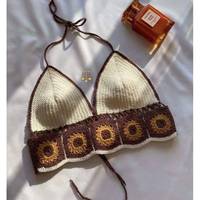 Vêtements de plage en crochet faits à la main pour femmes décontractés sexy vêtements de vacances soutien-gorge style maillots de bain bikini derniers maillots de bain fabriqués à la main en inde