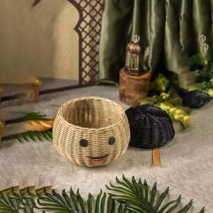 Panier de rangement mignon en rotin Panier de rangement en osier pour conteneur en rotin OEM au Vietnam à bas quantité minimale de commande - Product Image 3