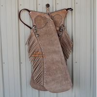 Western Cowboy Youth Chaps en cuir de vachette véritable New Fringe Style Horse Riding and Bull Riding Pants