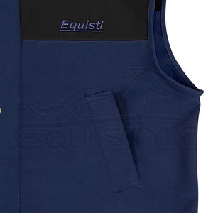 Gilet d'extérieur softshell, durable, bleu, sans manches, logo personnalisé, veste utilitaire d'hiver, marque privée, gilets de chasse - Product Image 4