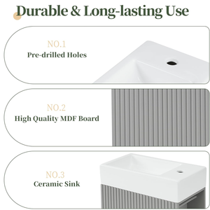 Petite armoire de salle de bain moderne en PVC, étanche, résistante à l'humidité, meubles en mélamine haut de gamme pour les foyers et les hôtels - Product Image 5