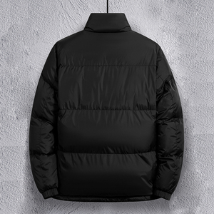 Chaquetas de Plumón Personalizadas de Color Sólido para Hombre, Impermeables, con Cordón Ajustable en el Dobladillo, Forro Térmico de Felpa, Chaquetas Abrigadas de Invierno - Product Image 3