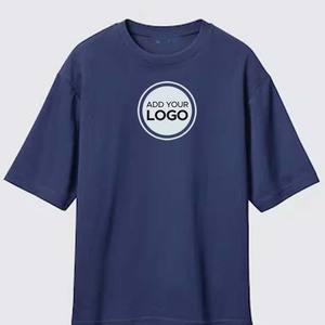 AIRism, camiseta de gran tamaño Unisex para hombres y mujeres, camisetas de verano de media manga de algodón con timbre, Camisetas básicas informales holgadas con cuello redondo - Product Image 4