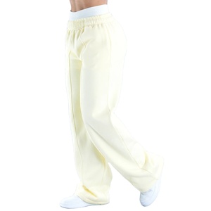 Nouveau pantalon de jogging pour femme, coupe oversize, jambe large, en molleton de coton doux, personnalisable OEM, style tendance 2026 - Product Image 2
