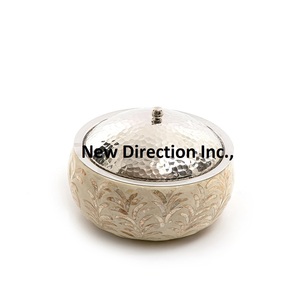 Marmite de service d'aliments au design unique incurvé à la main avec base en bois Meilleure vente Casserole en acier inoxydable servant une marmite - Product Image 5