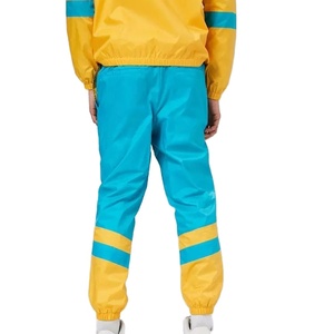 Survêtements décontractés pour hommes en gros, coupe-vent, survêtements personnalisés, survêtements décontractés en nylon brillant à blocs de couleur, OEM 2027 - Product Image 3