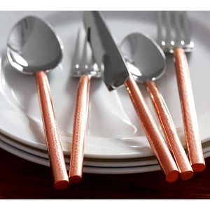 Wholesale Restaurant Luxury Rose Gold Polished Wedding <b>Set</b> Luxury Restaurant High Quality <b>Marble</b> Handle Cutlery <b>Set</b> - Product Image 5