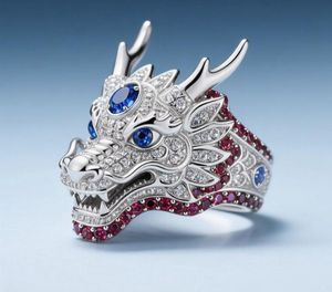 Bagues tendance pour femmes en or 18 carats plaqué or, serties de diamants de laboratoire de style hip-hop Dragon, taille brillant rond, certifiées IGI - Product Image 1