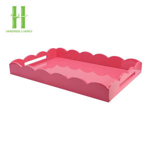 Vendeur vedette, plateau de service en laque de coquille Saint-Jacques de qualité supérieure, prix direct d'usine au Vietnam, finition de haute qualité, mat brillant - Product Image 3