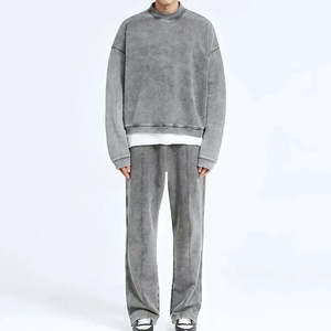 Sudadera lisa de cuello redondo con diseño de logotipo Algodón puro Cómoda y transpirable para hombres y mujeres en otoño - Product Image 5