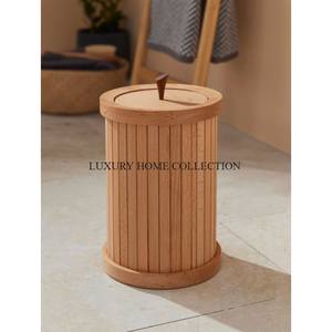 ถังขยะหวายโลหะเงางามและมีสไตล์พร้อมการออกแบบที่ทันสมัยให้ความทนทานยาวนานสำหรับสำนักงานหรือห้องนั่งเล่น - Product Image 5