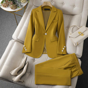 Moda de otoño para mujer 2024 Blazers casuales de manga larga de algodón transpirable frente abierto traje de trabajo Blazer de oficina chaquetas con bolsillos - Product Image 2