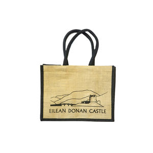 Bolsa de diseñador de yute ecológica hecha a mano de primera calidad Bolsa de compras de yute de moda Premium para la sostenibilidad Bolsa de yute impresa - Product Image 1