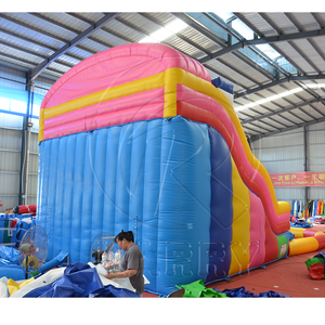 Tobogán Acuático Inflable Gigante de Doble Carril con Temática de Estrellas, Tobogán de PVC Grueso, Brincolín, Equipo de Juegos Acuáticos para Exteriores - Product Image 5