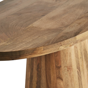 Nueva mesa de comedor ovalada moderna de madera de mango sólido estilo elegante forma ovalada acabado natural sala de estar comedor mesa de comedor para el hogar - Product Image 3