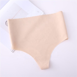 Custom Factory Direct Sales High Waist Nylon <b>Seamless</b> <b>Thong</b> Wire Free Nude <b>Seamless</b> <b>Thongs</b> Tummy Control Panties - Product Image 4