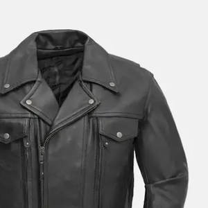 แจ็กเก็ตหนังแท้สำหรับผู้ชาย, แจ็กเก็ตฤดูหนาวหนังแท้สำหรับผู้ชายวัสดุหนังแท้ - Product Image 4