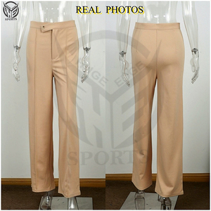 กางเกงทำงานเอวสูง ผ้าคุณภาพดี กระเป๋าแบบกำหนดเอง สีพื้น สำหรับผู้หญิง - Product Image 2