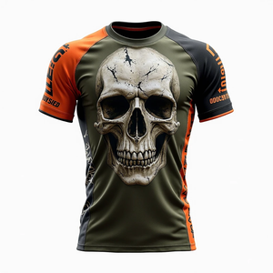 Rash Guard personalizado creado con tela que absorbe la humedad y paneles elásticos para un control máximo kimono de jiu jitsu personalizado - Product Image 1