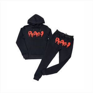 ชุดวอร์มสำหรับผู้ชายชุดวอร์มพิมพ์ลายพัฟกางเกงมีฮู้ดและกางเกง - Product Image 1