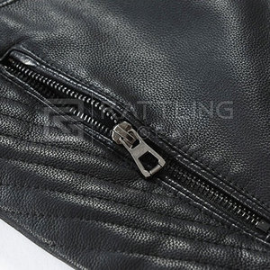 เสื้อแจ็กเก็ตหนังผู้ชายคอตั้งเสื้อผ้าแฟชั่นสไตล์สตรีทปรับแต่งโลโก้ - Product Image 4