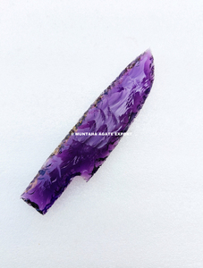 Beau couteau en verre améthyste attaché à la main de 5 à 6 pouces couteau artisanal en pierre semi-précieuse fait à la main cadeau Wiccan pour éliminer la négativité - Product Image 4