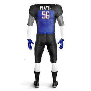 Uniforme de fútbol americano de manga corta multicolor personalizado con diseño de nombre de equipo sublimado a precio de fábrica de talla grande - Product Image 2