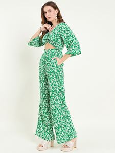 Mono de corte frontal con estampado floral holgado hecho a medida que muestra el cuerpo ecológico de verano en tela fresca - Product Image 6