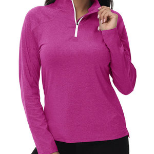 Meilleur Polo Femmes Logo Personnalisé Prix Pas Cher Style Unique Quart Zip Coton Polyester Design Personnalisé Polos Pour Femmes - Product Image 1