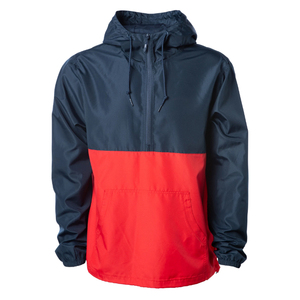 Venta al por mayor-Alta Calidad-custom-plain-b Chaquetas cortavientos custom-pullover-cortavientos-hombres-half-zip-anorak-ja - Product Image 4