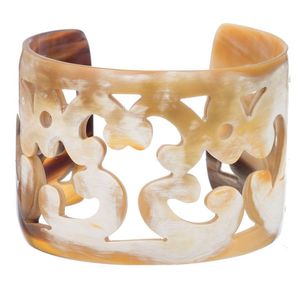 Brazalete personalizado, brazalete de cuerno de búfalo Natural, pulseras de cuerno pulido ancho para mujer, joyería Bohemia, accesorios de moda - Product Image 5