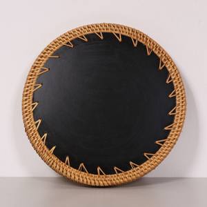 Bandeja de nácar al por mayor bandeja de servicio redonda con patrón de flores azules para decoración del hogar multiusos cocina comedor Mesa regalo - Product Image 4