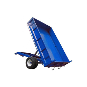 Nouvelle remorque agricole de 4 tonnes tracteur à benne basculante hydraulique à 2 essieux remorquage derrière tracteurs remorques agricoles. - Product Image 1