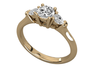 แหวนเพชรแท้จากซัพพลายเออร์ปี 2025 ดีไซน์เครื่องประดับชุบทอง 14K เพชรเพาะเลี้ยงทรงลูกแพร์ ได้รับการรับรองจาก IGI แหวนสั่งทำสำหรับผู้หญิง - Product Image 6