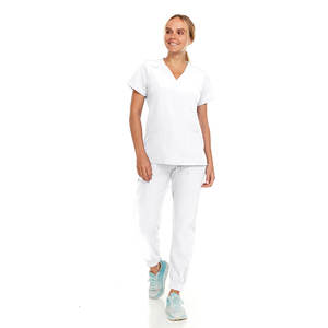 Unisex Hospital Médico Satén Enfermería Scrubs Ropa de Entrenamiento Cómodo para Hombres y Mujeres - Product Image 3