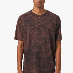 เสื้อยืดสำหรับผู้ชายเสื้อซักแบบเป็นกรดสำหรับผู้ชายเครื่องแต่งกายแบบทันสมัยทำตามสั่ง - Product Image 5