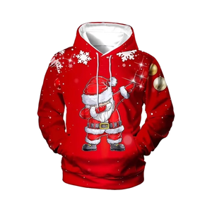 Nueva Sudadera con Capucha Navideña para Hombre, Cómoda y Moderna, 100% Poliéster, con Logotipo Personalizado, MOQ Bajo - Product Image 1