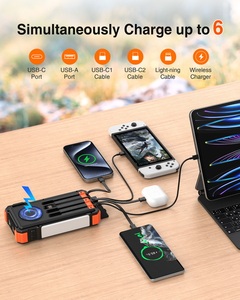 2025 Hot Bán 20000mAh panel năng lượng mặt trời ngân hàng điện với sạc không dây pd20w sạc nhanh đèn pin & tinh khiết Sine Wave cho cắm trại - Product Image 2