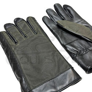 Men's Genuine Sheepskin Winter <b>Gloves</b> Outdoor Canvas Fabric Durable Grip Reinforced <b>Fingers</b> Wholesale Custom Bulk for Daily Use - Product Image 3