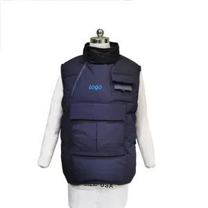 Nueva chaqueta acolchada personalizada de alta calidad sin mangas para hombre, chaqueta de invierno acolchada cálida con estampado de sublimación para hombre - Product Image 3