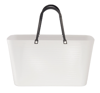 Panier de rangement souple rectangulaire portable en plastique bleu pour salle de bain, vêtements sales, articles divers, avec poignée, dimensions précises 2 cm