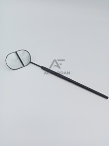 Pince à cils enduite de couleur personnalisée Poignées de miroir de beauté en acier inoxydable solide à revêtement noir mat - Product Image 3