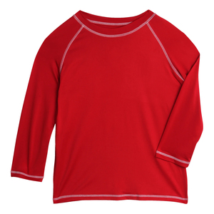 เสื้อรัดกล้ามเนื้อสำหรับกีฬาต่อสู้ ระบายอากาศได้ดี เป็นมิตรกับสิ่งแวดล้อม ป้องกันแบคทีเรีย สีแดง ไซส์ใหญ่ แขนครึ่งตัว ผลิตจากโพลีเอสเตอร์ผสมสแปนเด็กซ์ - Product Image 1